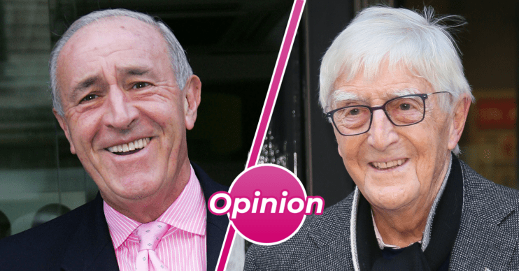 Len Goodman and Michael Parkinson smiling