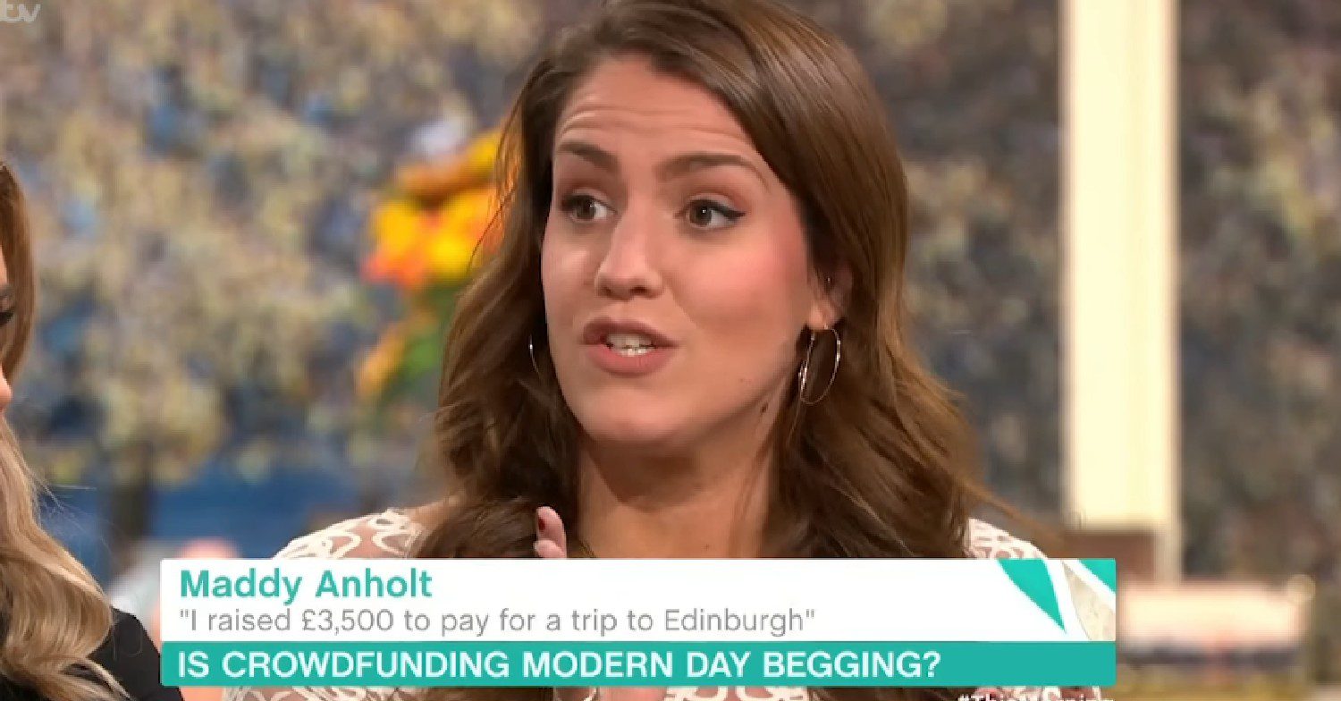 Maddy Anholt speaking on This Morning