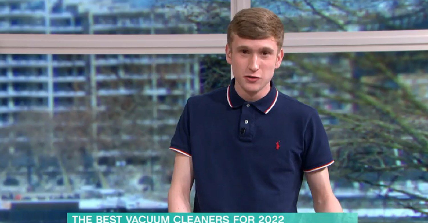 Matty Lock presenting a segment on This Morning