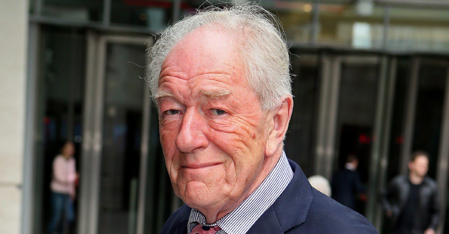 Harry Potter legend Michael Gambon smiling at camera