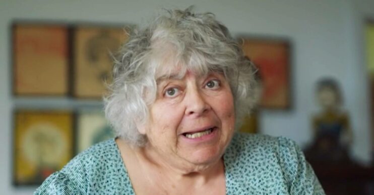 Miriam Margolyes speaks to camera