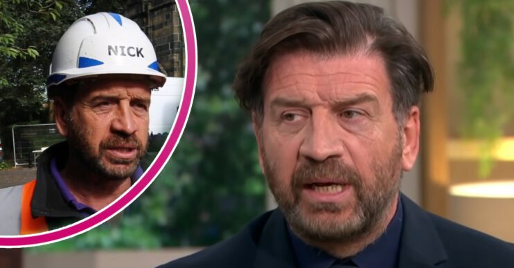 Nick Knowles talking while on This Morning