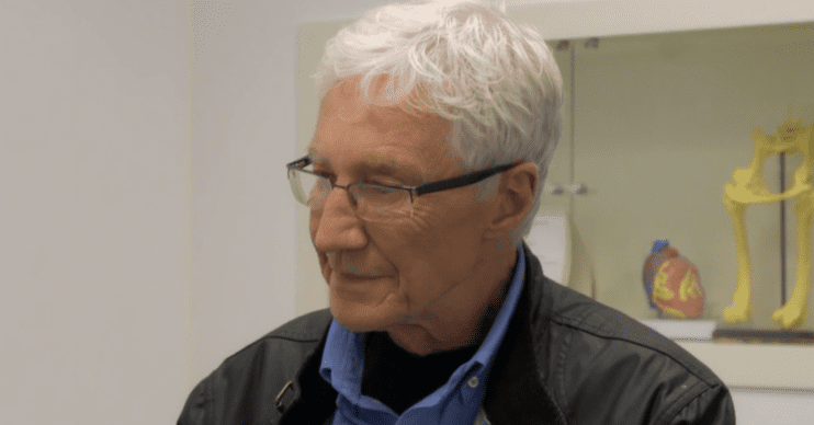 Paul O'Grady looking sad on For The Love of Dogs