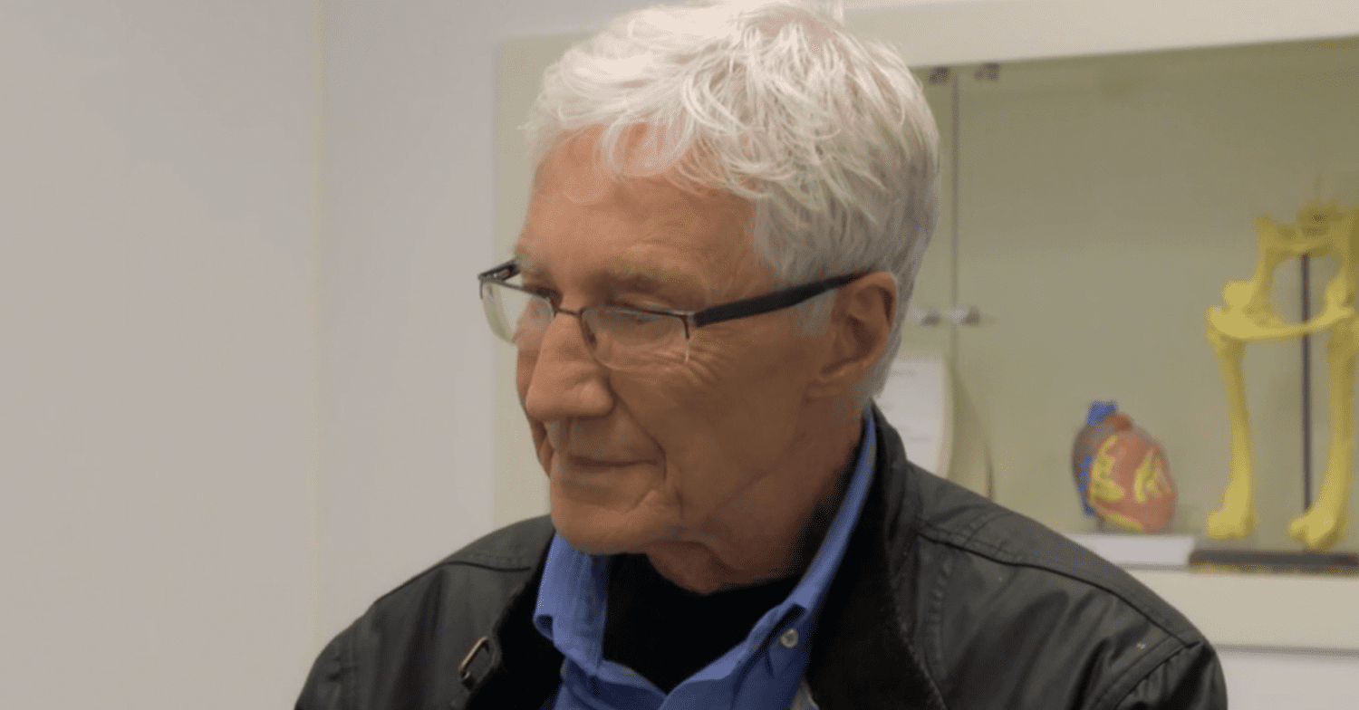 Paul O'Grady looking sad on For The Love of Dogs