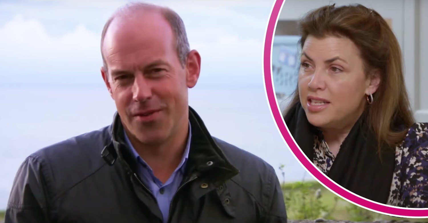 Phil Spencer speaks to camera, Kirstie Allsopp looks to her side