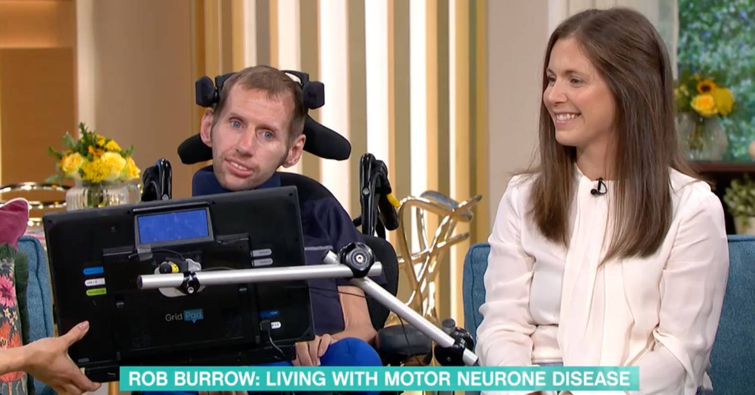 Rob Burrow alongside wife Lindsey Burrow