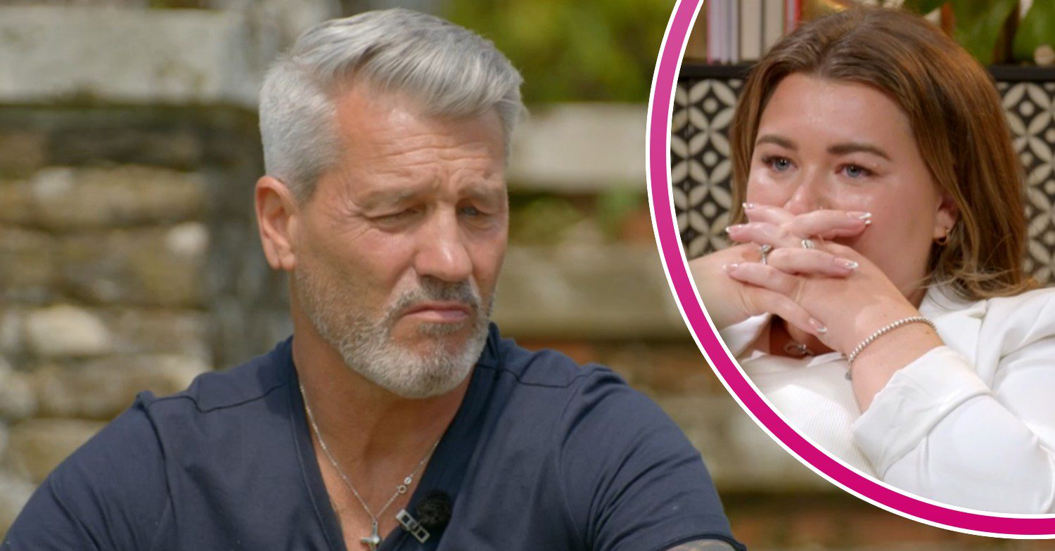 Roger and Jess looking emotional on My Mum, Your Dad