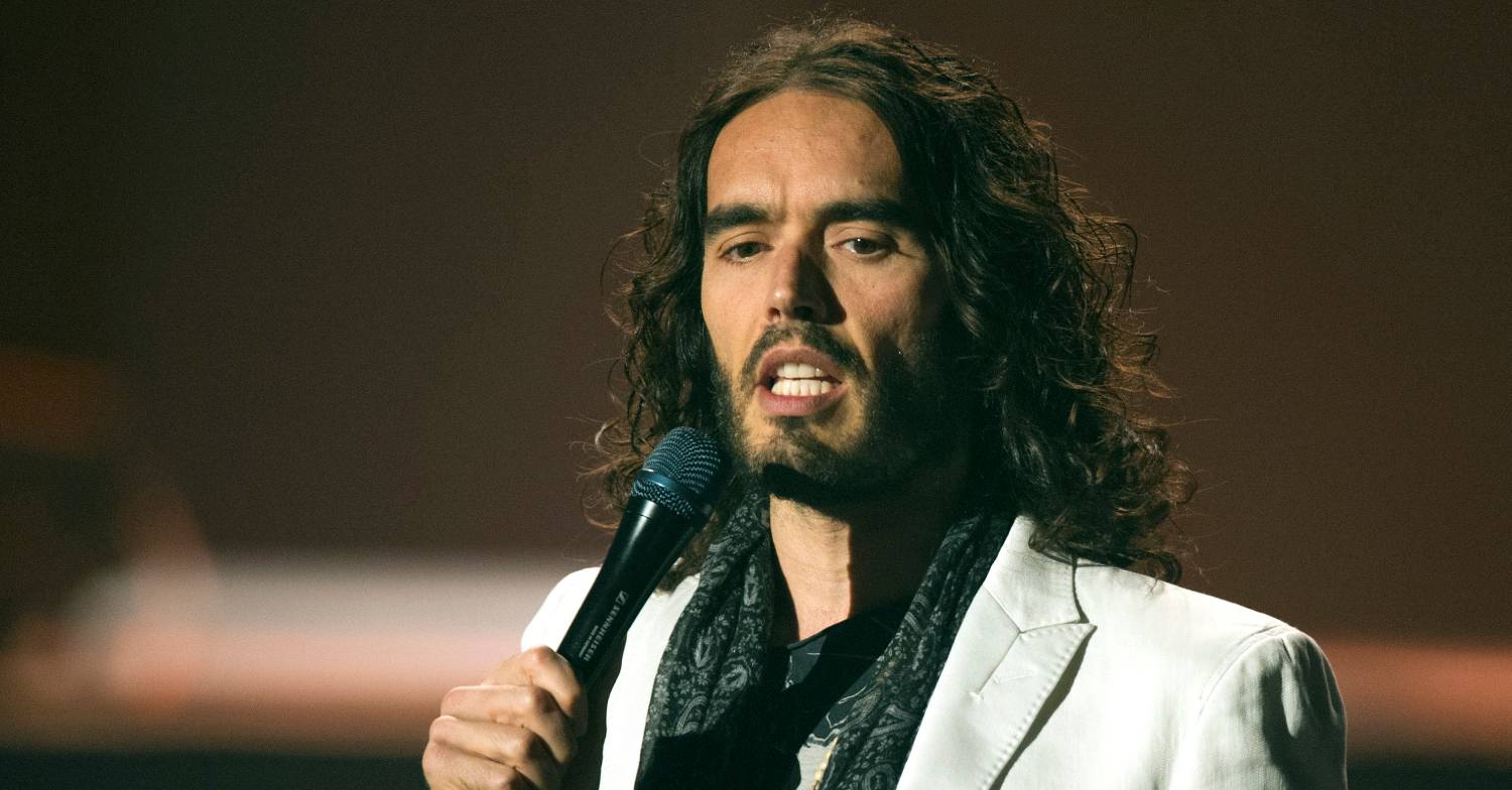 Russell Brand during a gig