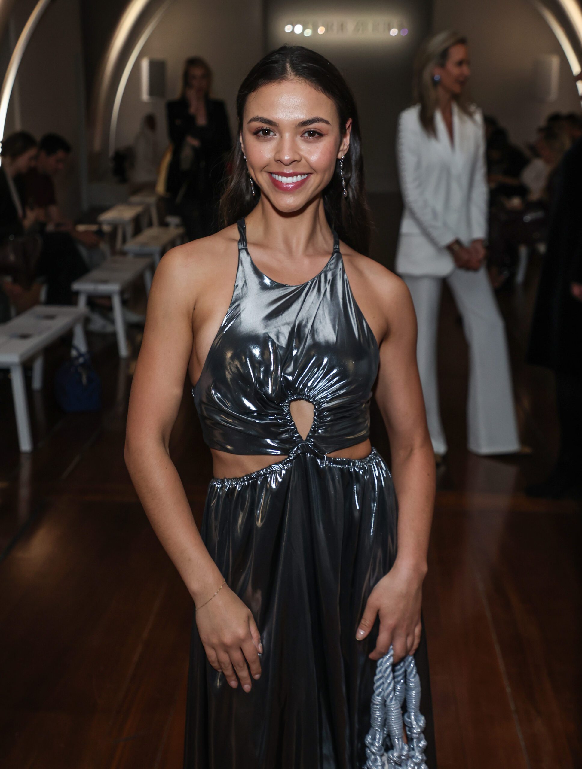 Vanessa Bauer attending the Atelier Zuhra SS24 Catwalk Show during London Fashion Week 