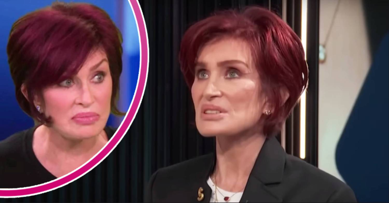 Sharon Osbourne looks concerned, Sharon Osbourne looks upwards