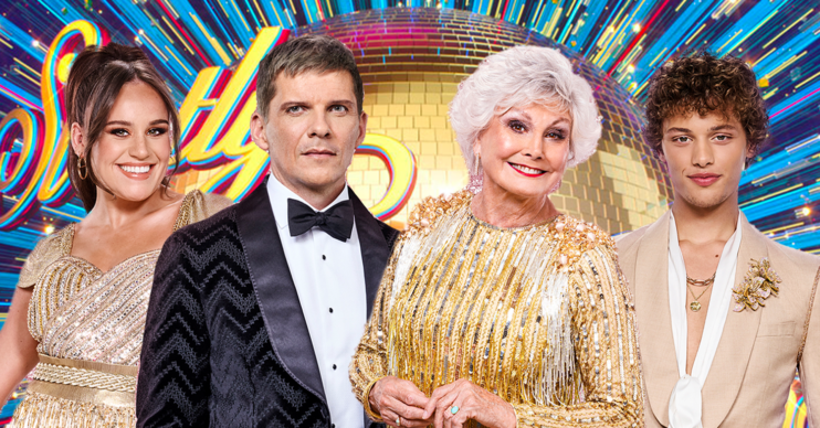 Four stars of Strictly in glittering outfits