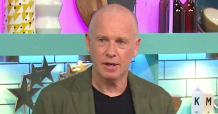 Sunday Brunch host Tim Lovejoy looks serious