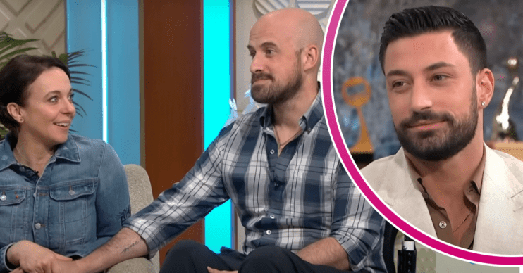 Amanda Abbington and her fiance Jonathan Goodwin on Lorraine, and Giovanni Pernice on This Morning