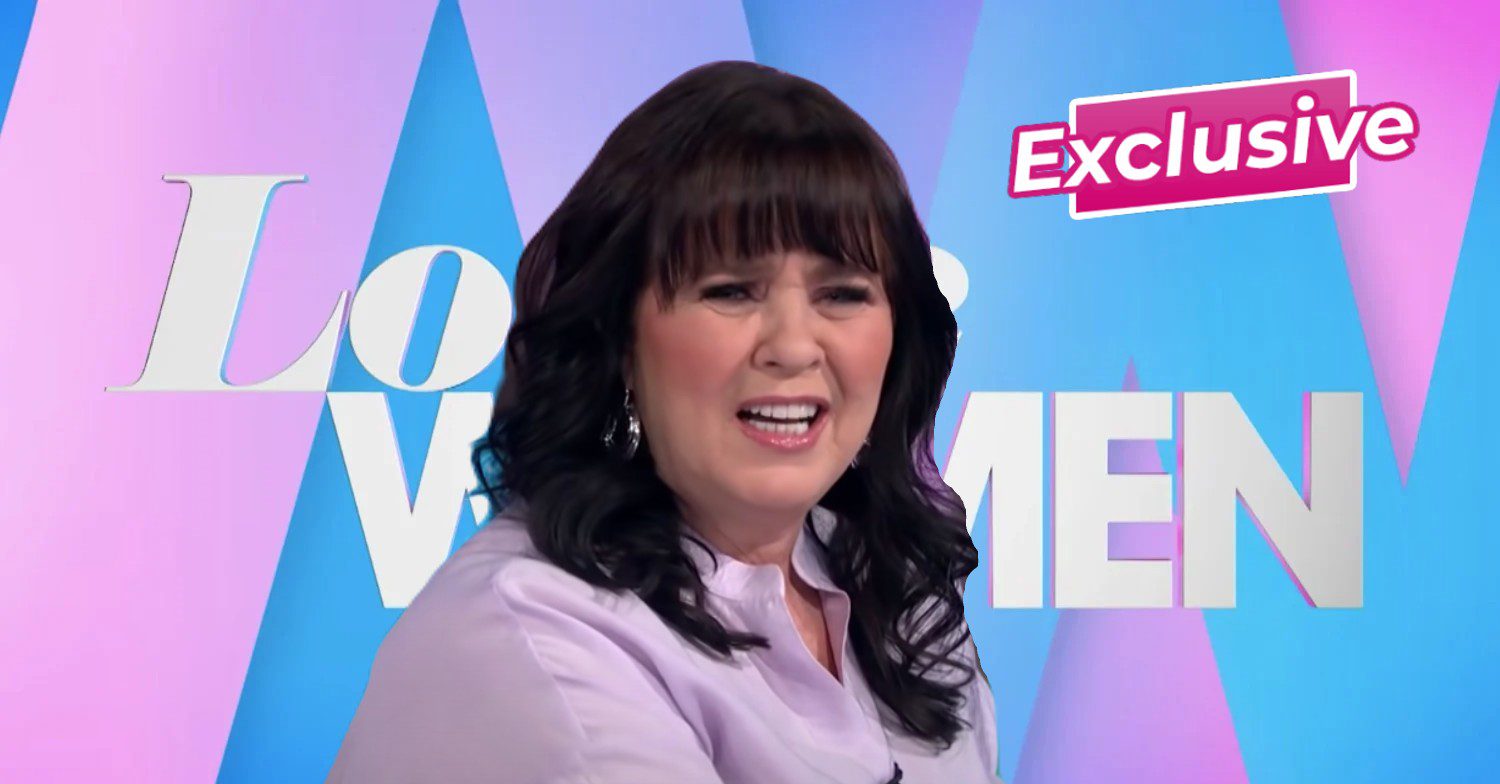 Coleen Nolan with Loose Women logo