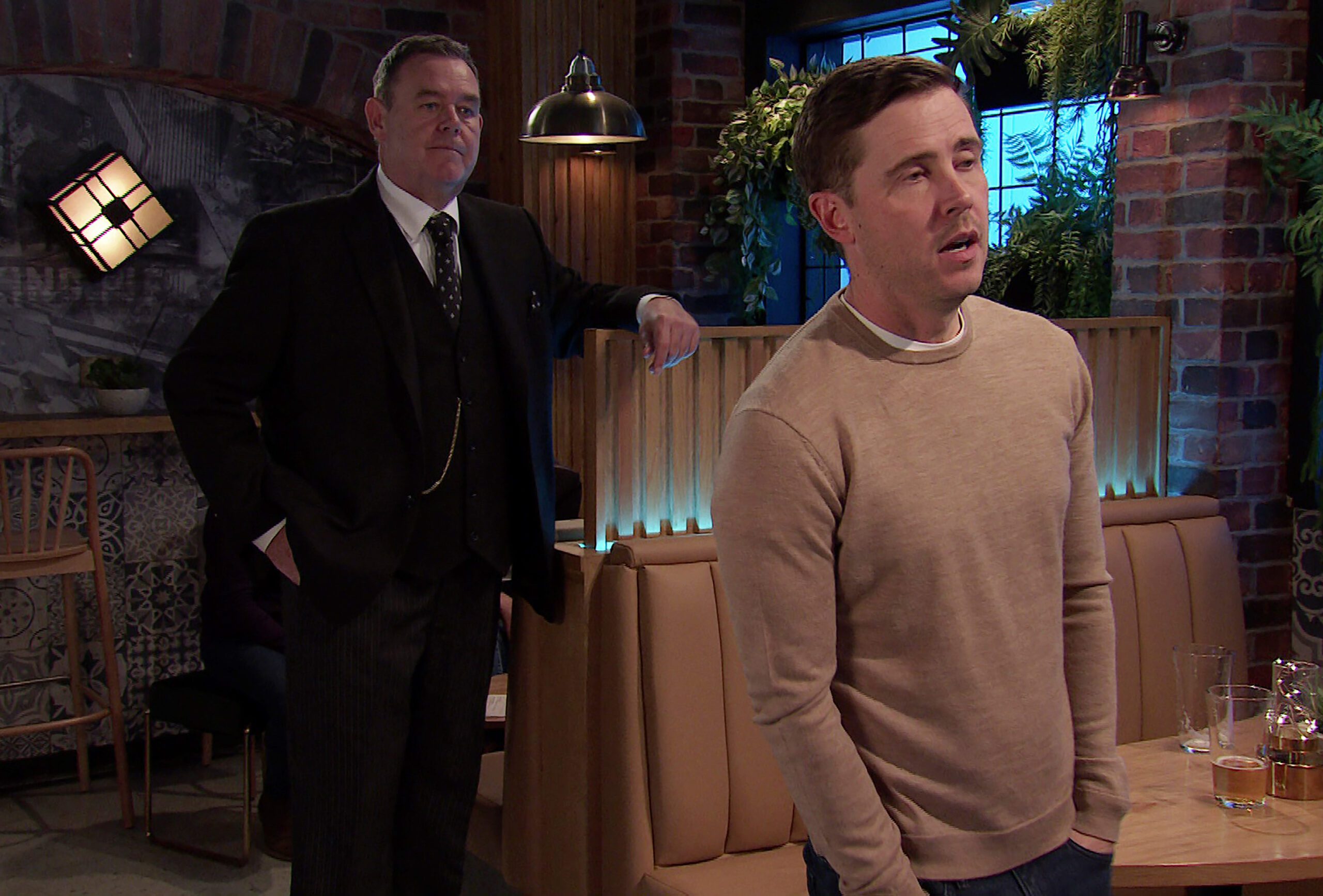 Coronation Street's George and Todd are in the Bistro
