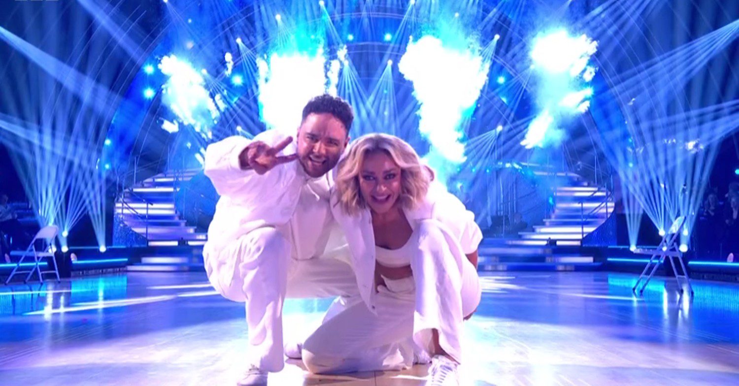 Adam Thomas and Luba dancing on Strictly