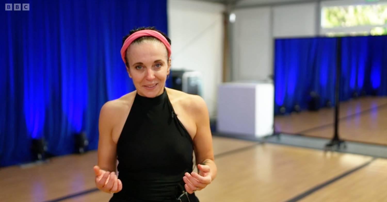 Amanda Abbington during Strictly rehearsals