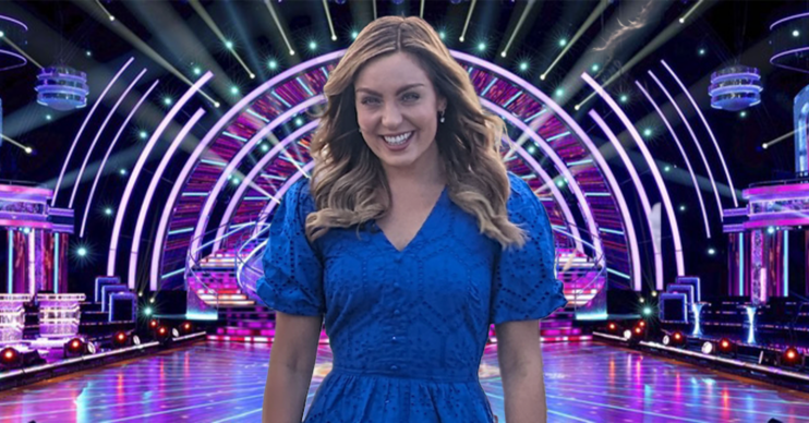 Amy Dowden against the Strictly backdrop