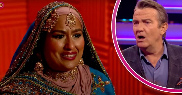 Big Brother housemate Farida and TV presenter Bradley Walsh both talking