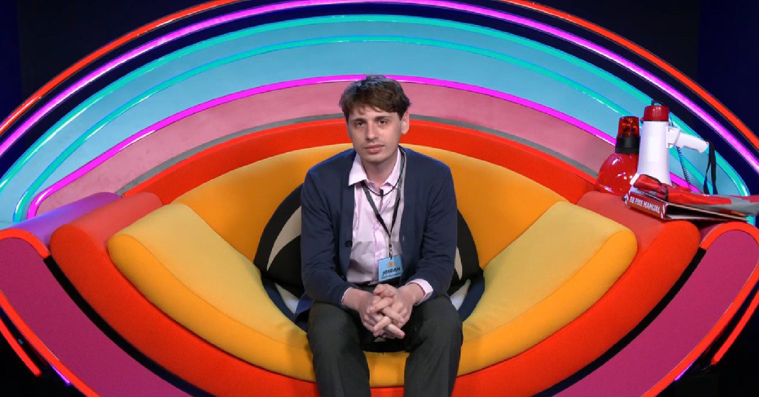 Big Brother housemate Jordan in the Diary Room