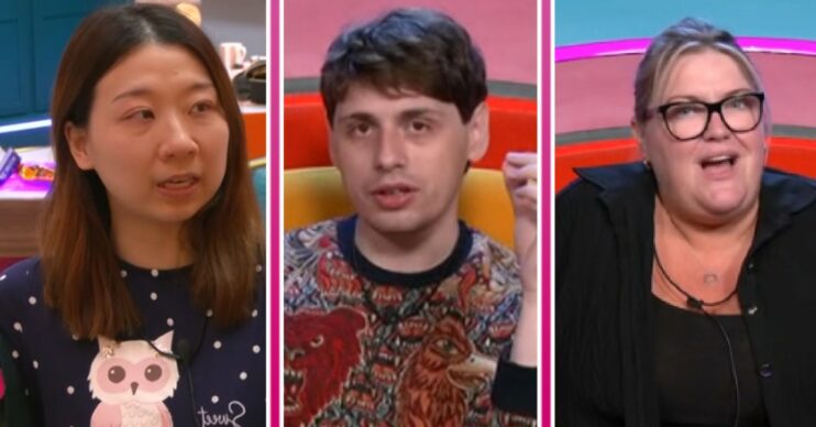 Big Brother housemates Yinrun, Jordan and Kerry