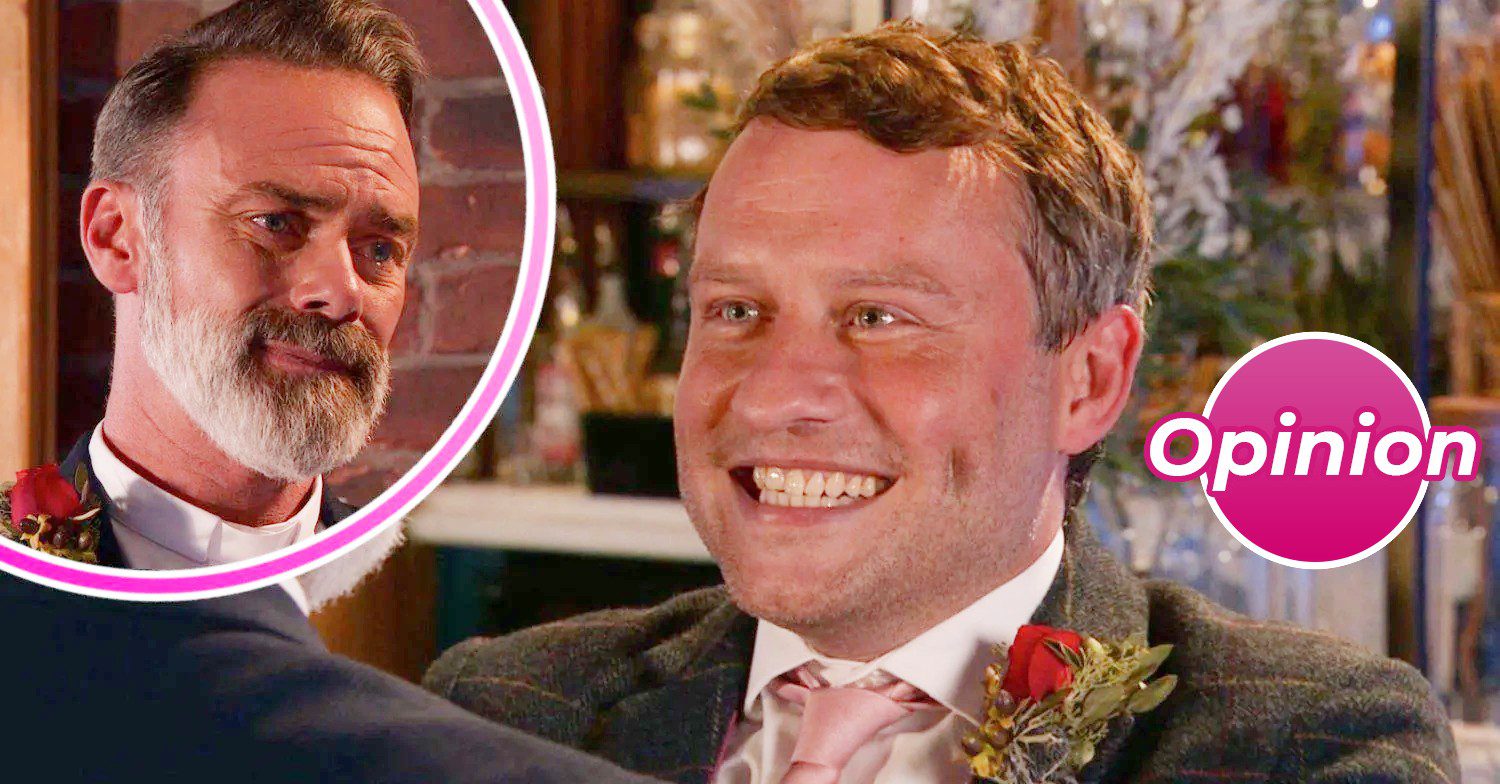 Coronation Street comp image: Paul and Billy on their wedding day