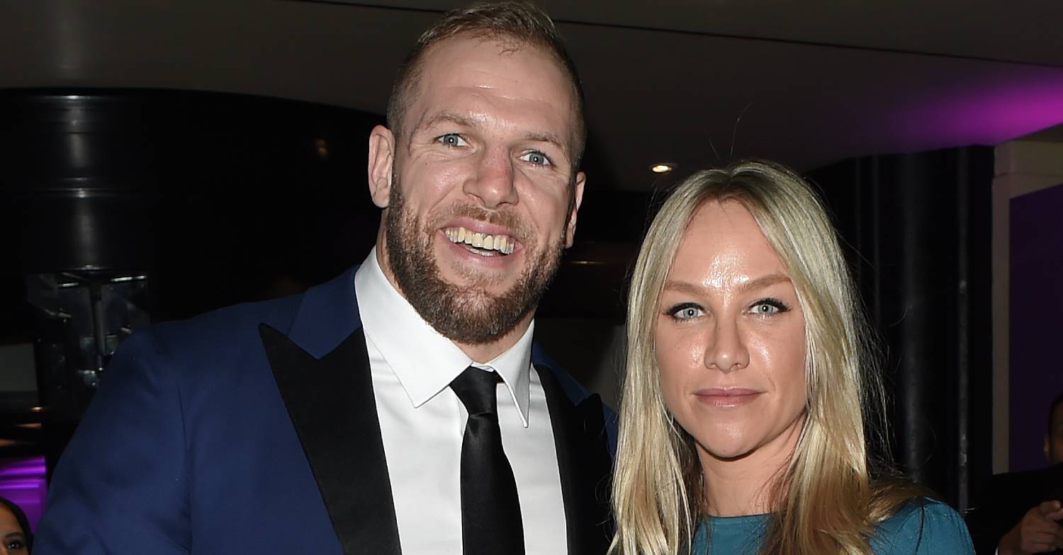 James Haskell and Chloe Madeley pose for a pic