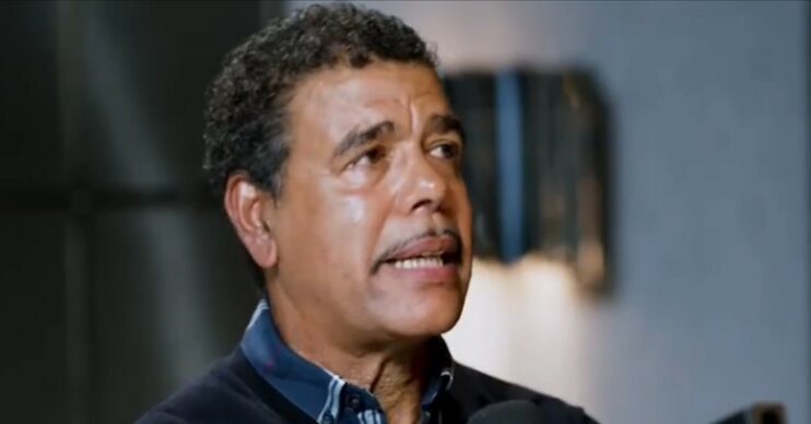 Chris Kamara speaking on podcast