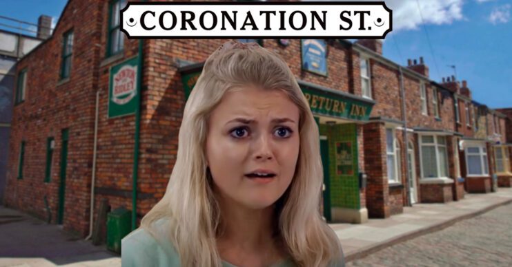 Coronation Street's Bethany, the Coronation Street logo and background of the Rovers