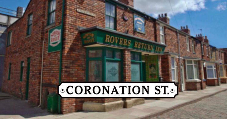 Coronation Street's logo and background of the Rovers