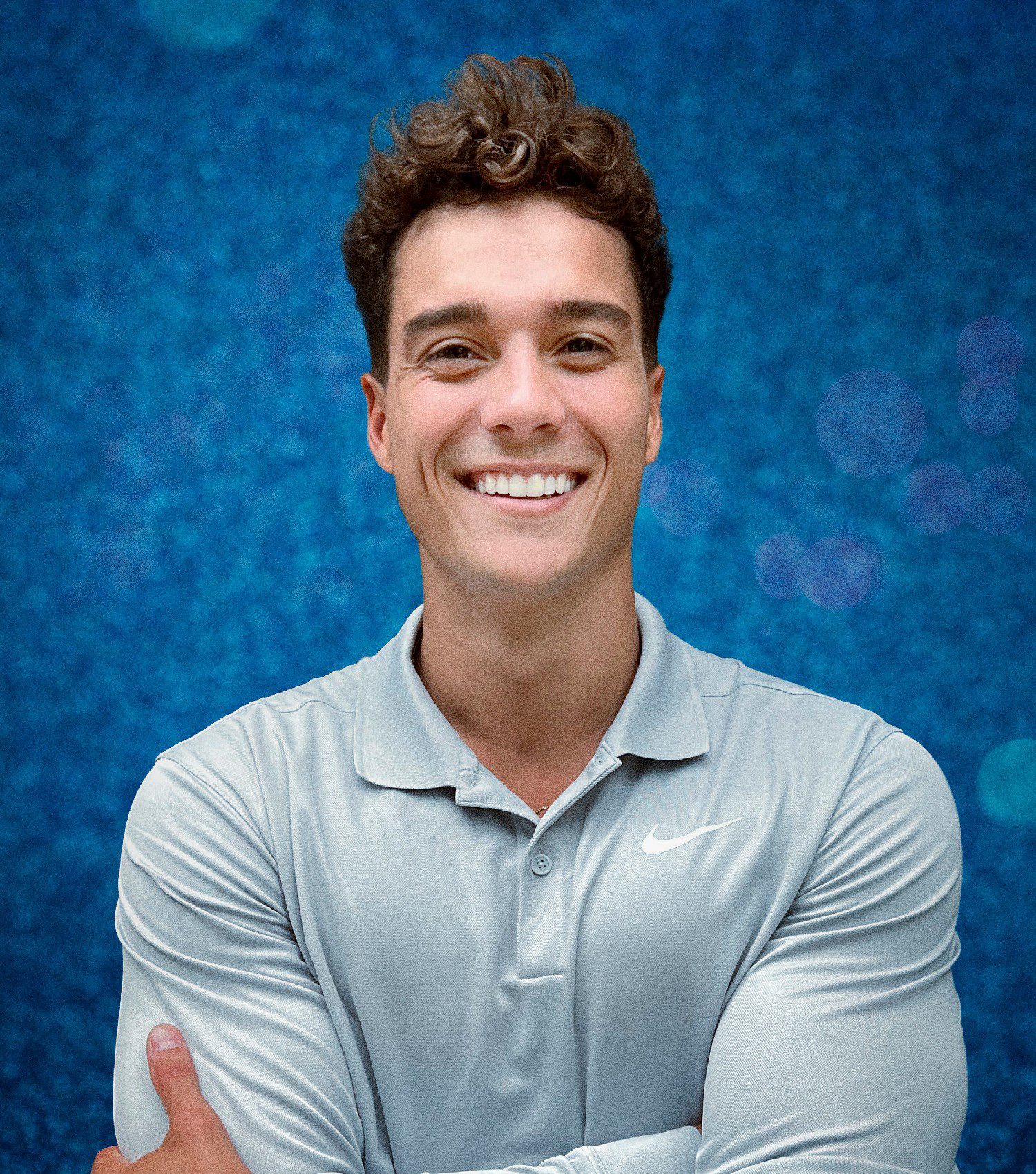 Miles Nazaire smiling in Dancing On Ice 2024 line-up