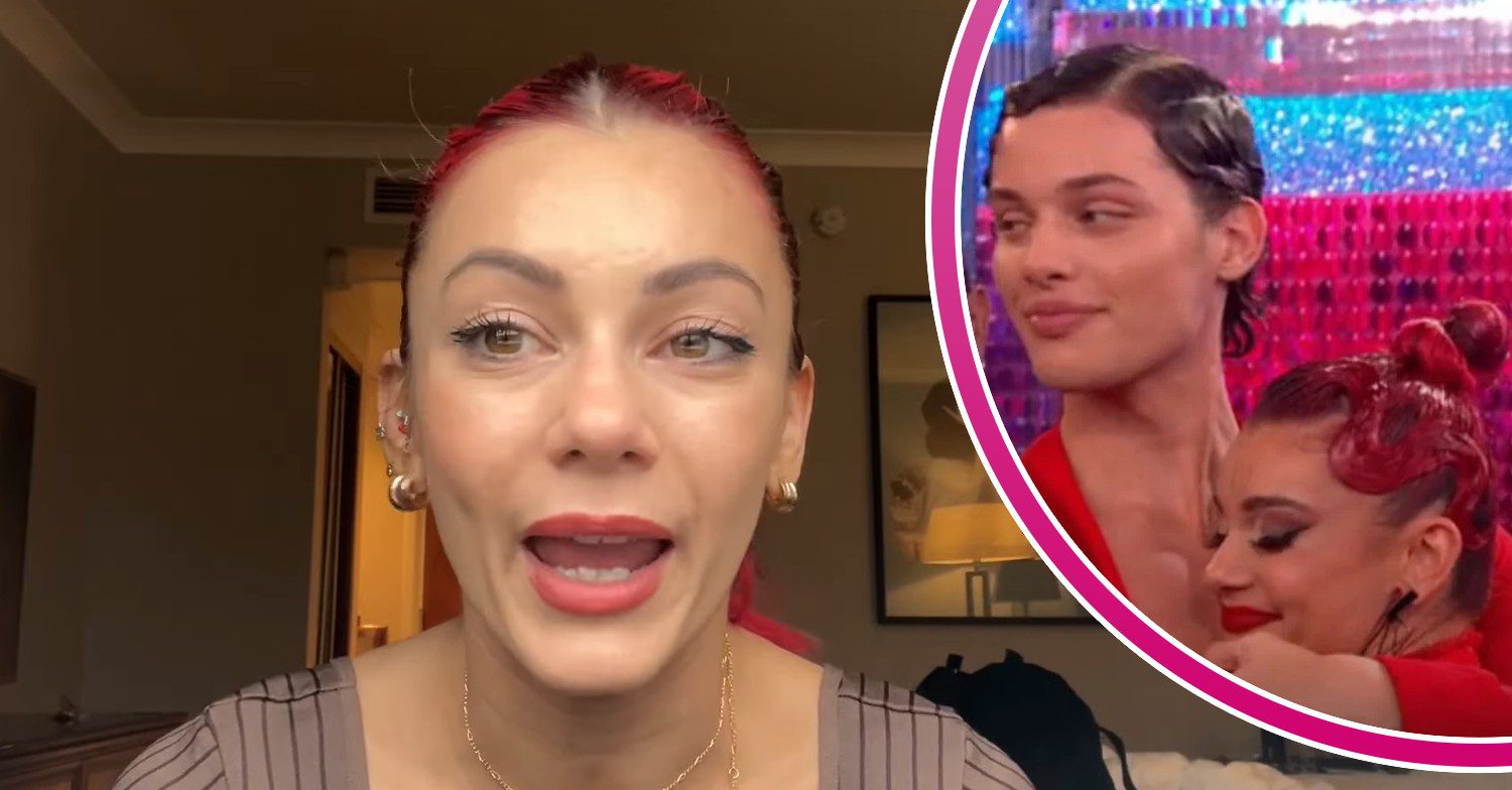 Dianne Buswell comp image with Dianne and Bobby in a circle