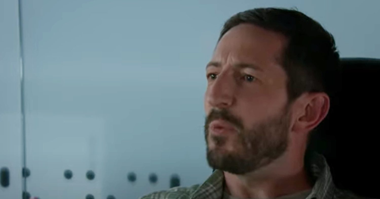 Emmerdale's Craig is serious in his office