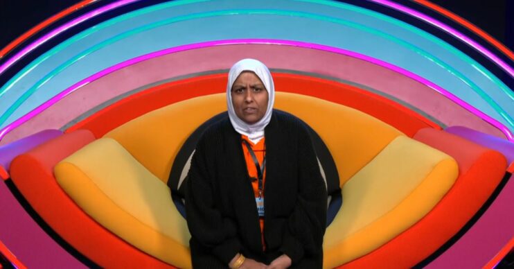 Farida in the Big Brother diary room
