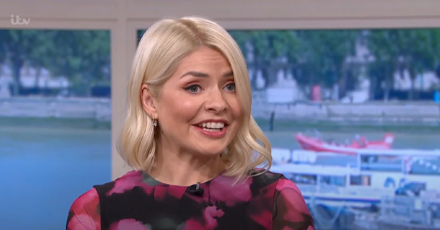 Holly Willoughby smiling and talking on This Morning