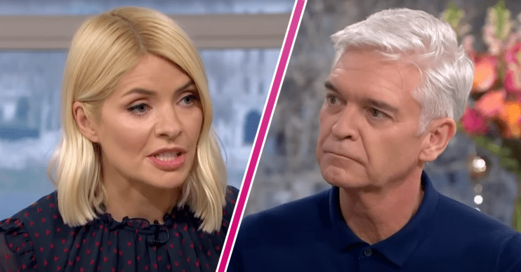 Holly Willoughby and Phillip Schofield looking sad