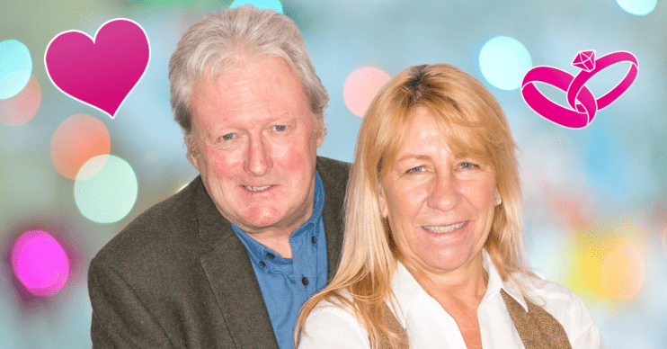 Charlie Lawson and his new wife smiling