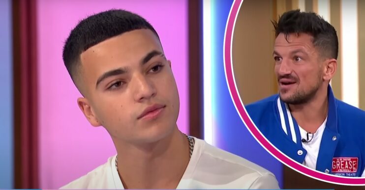 Junior Andre and his father Peter Andre both appearing on TV shows