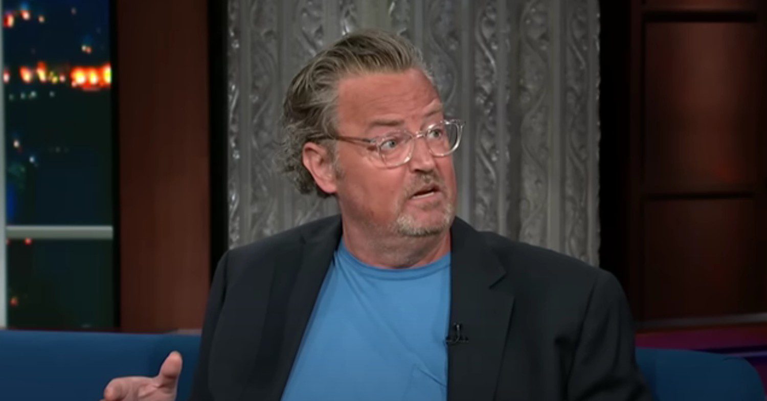 Matthew Perry talking on The Late Show 