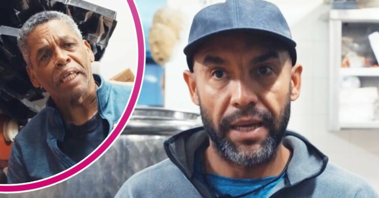 Alex Beresford looks concerned, his dad speaks