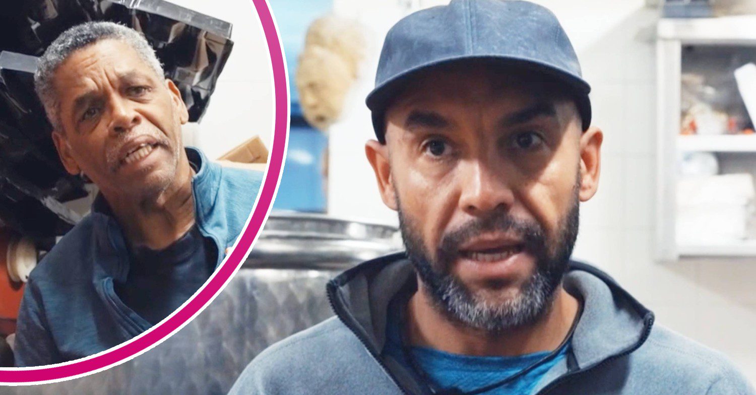 Alex Beresford looks concerned, his dad speaks