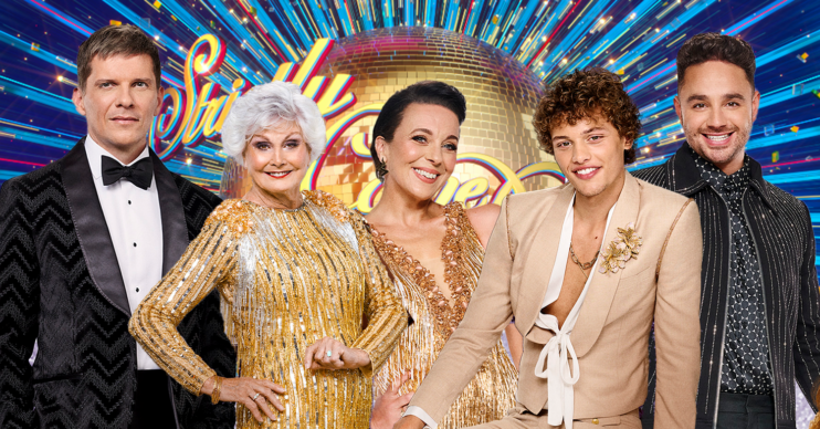 Strictly stars in front of the logo