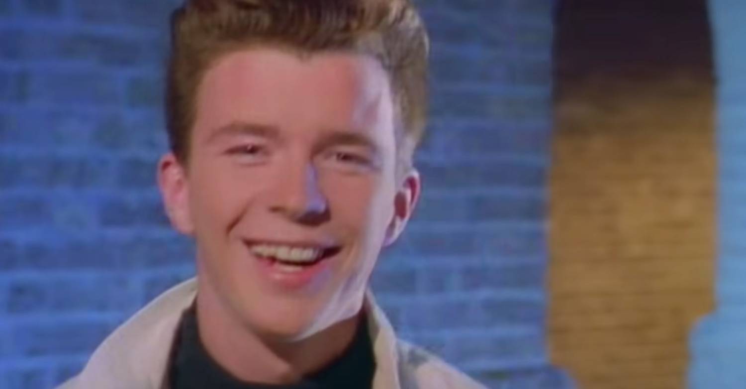 Rick Astley smiles