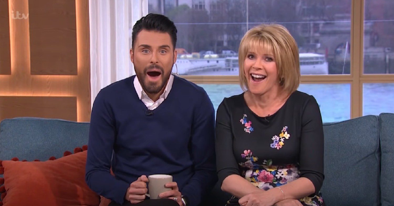 Rylan and Ruth Langsford smiling on This Morning