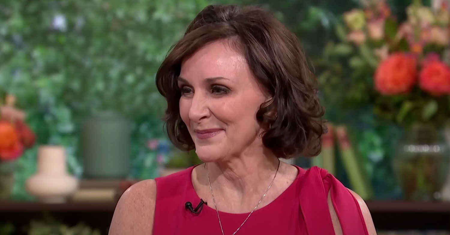 Strictly Come Dancing judge Shirley Ballas in a pink jump suit sat talking on This Morning