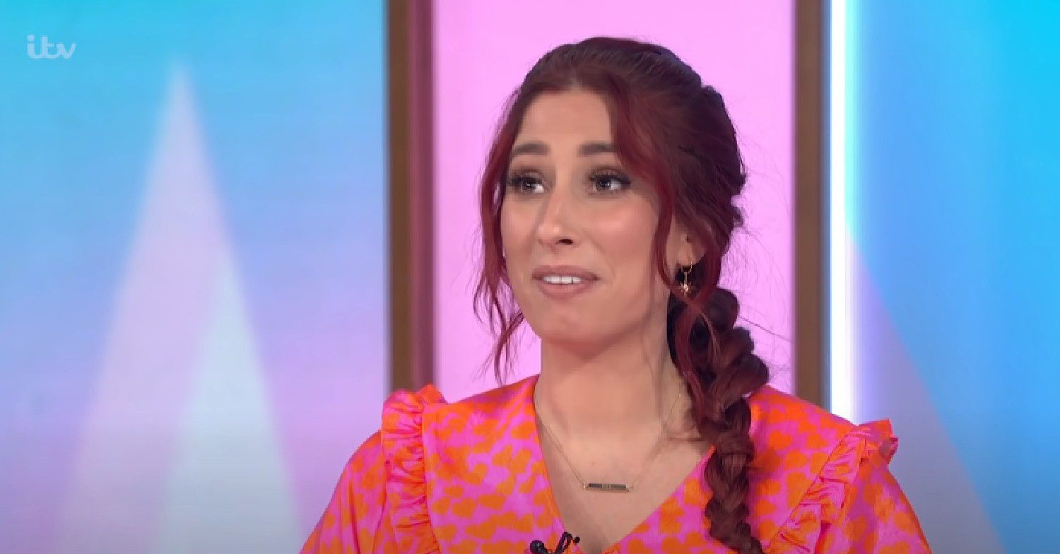 Stacey Solomon talking on Loose Women in 2022