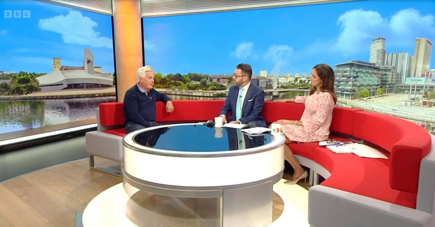 Steve Rider speaks about cancer on BBC Breakfast today