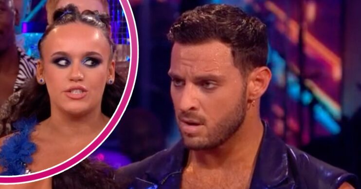Strictly Come Dancing stars Ellie Leach and Vito Coppola both look concerned
