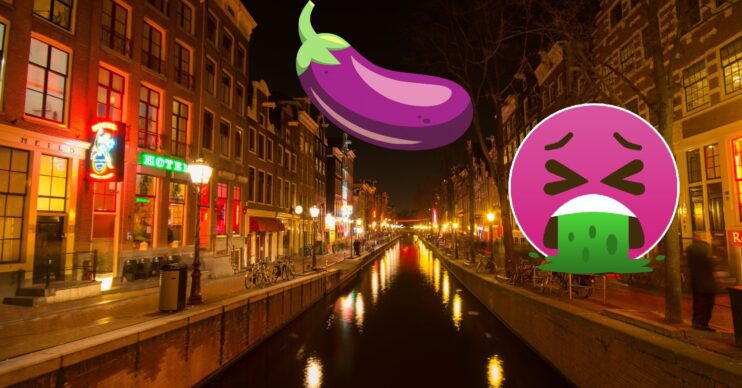 Amsterdam / Sick emoji / eggplant