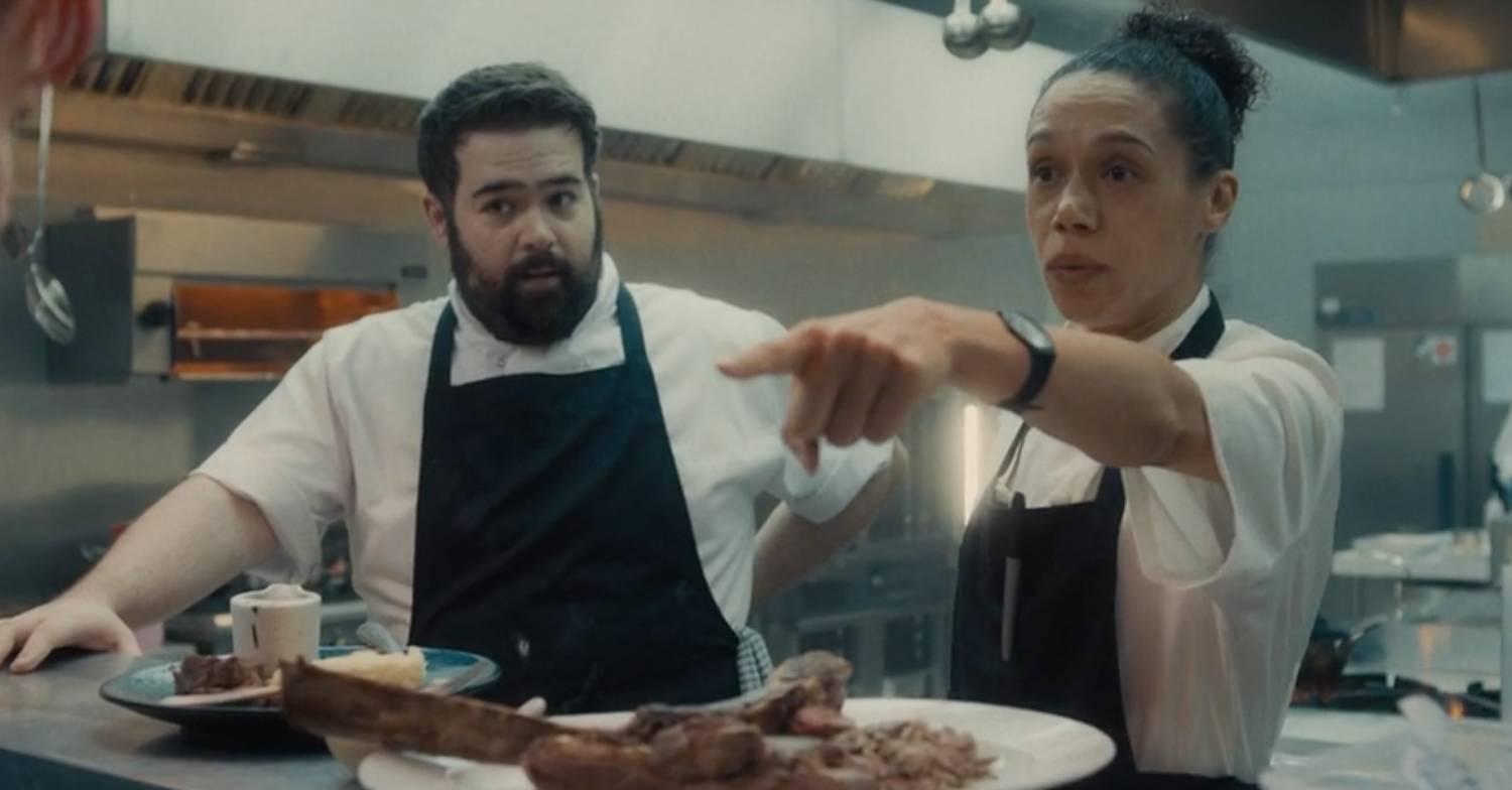Vinette Robinson in character in Boiling Point